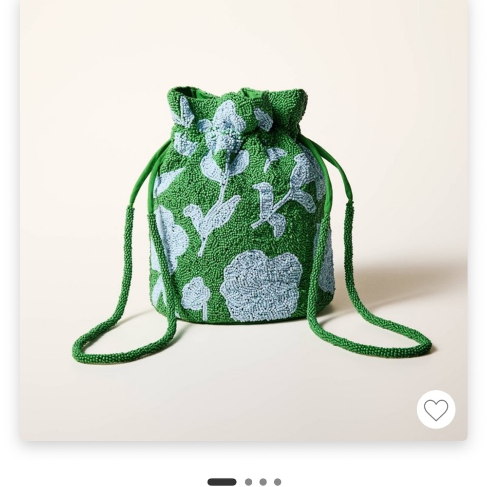 Kate Spade x Target blue and green beaded bucket bag